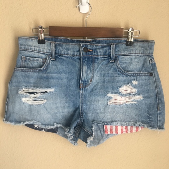Old Navy Pants - 🇺🇸 Jean Shorts With American Flag Pockets